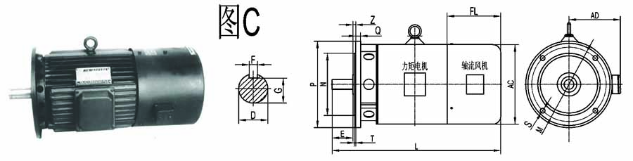 YLJ torque motor drawing B5